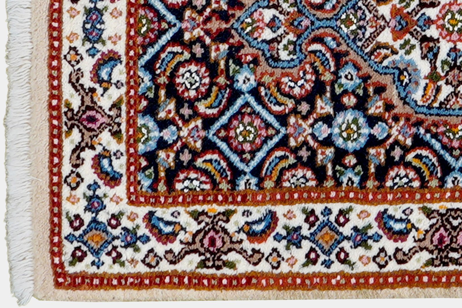 Moud Mahi — Hand-knotted, 39x60 cm, Blue, 100% Virgin Wool | View 3