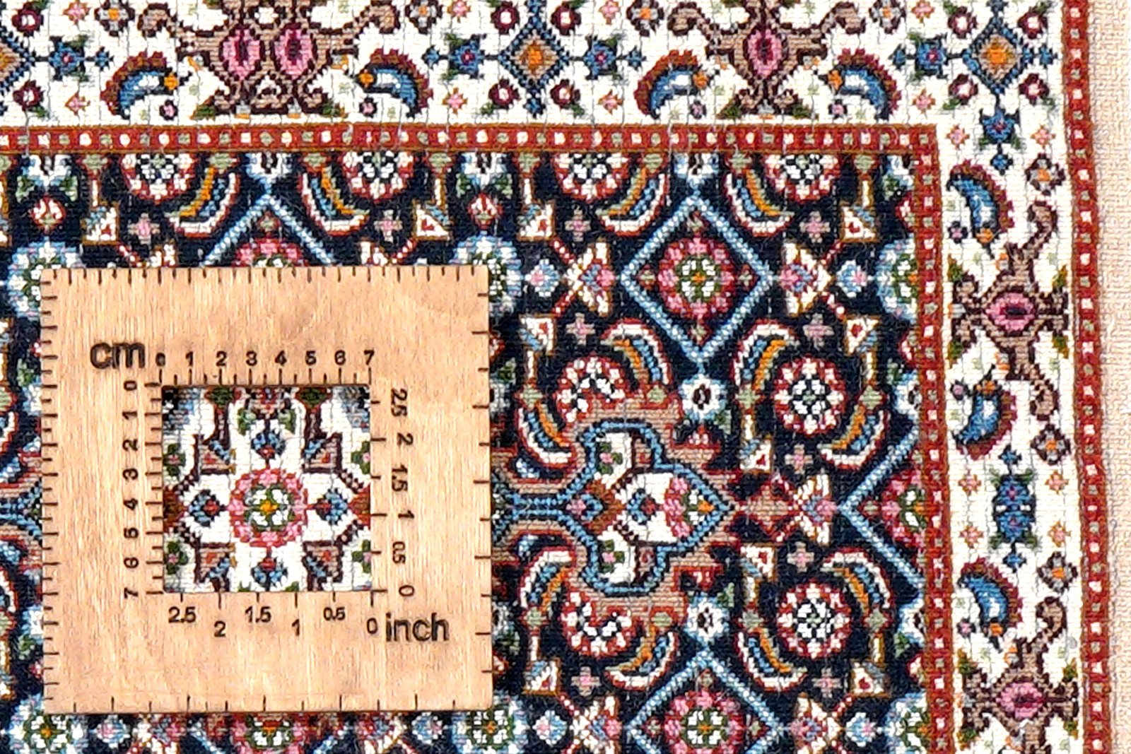 Moud Mahi — Hand-knotted, 39x60 cm, Blue, 100% Virgin Wool | View 8