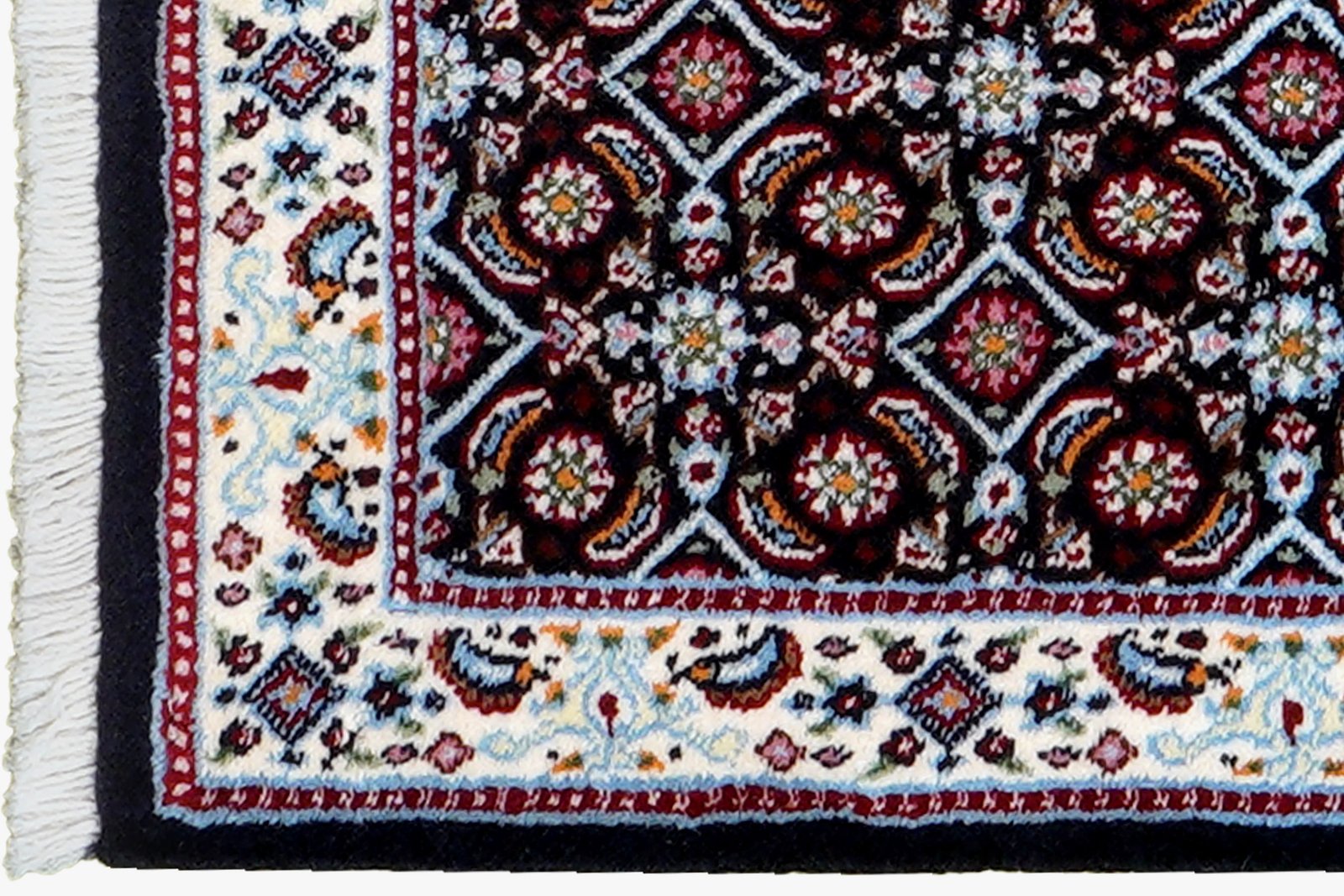 Moud Mahi — Hand-knotted, 39x61 cm, Blue, 100% Virgin Wool | View 3