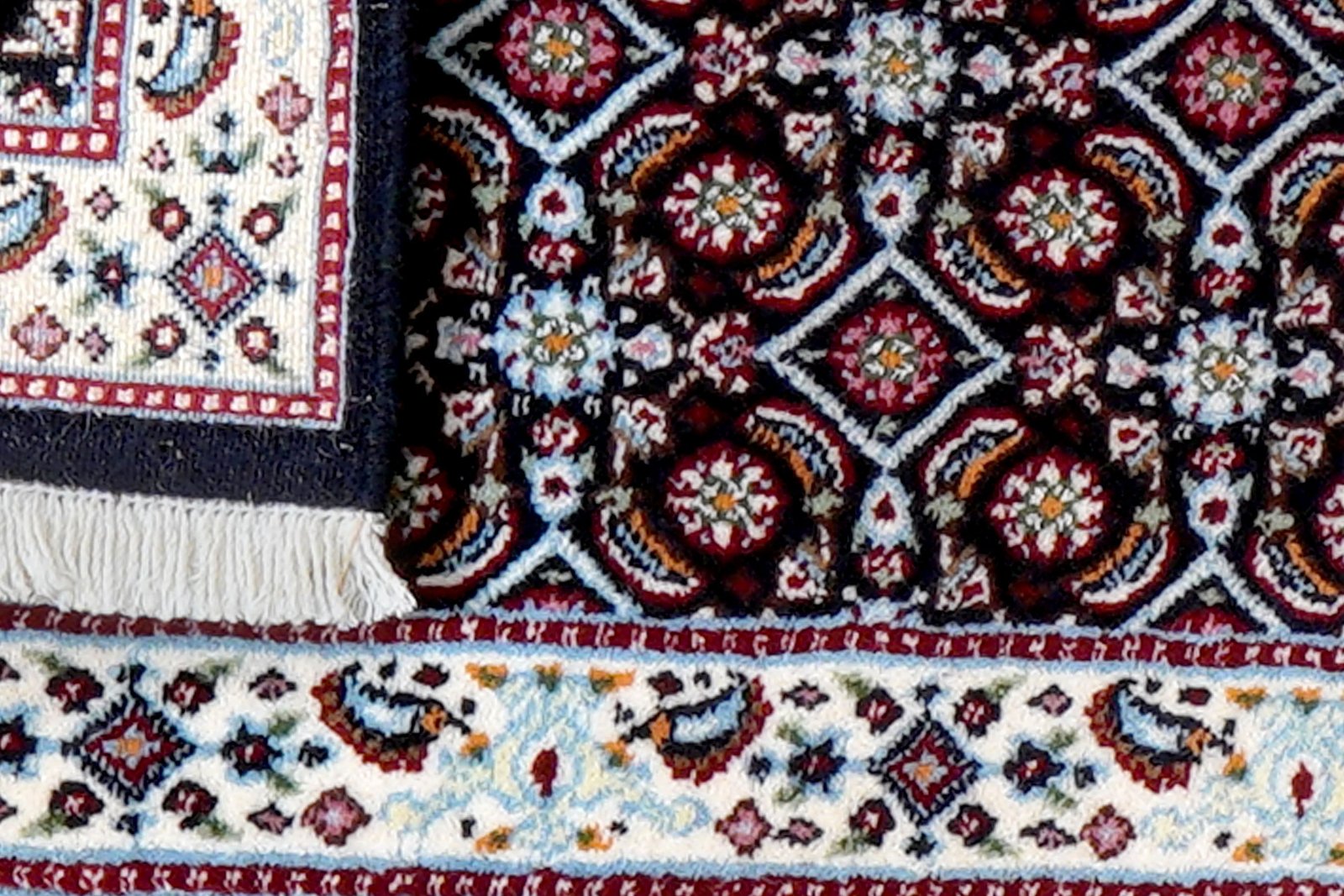 Moud Mahi — Hand-knotted, 39x61 cm, Blue, 100% Virgin Wool | View 7