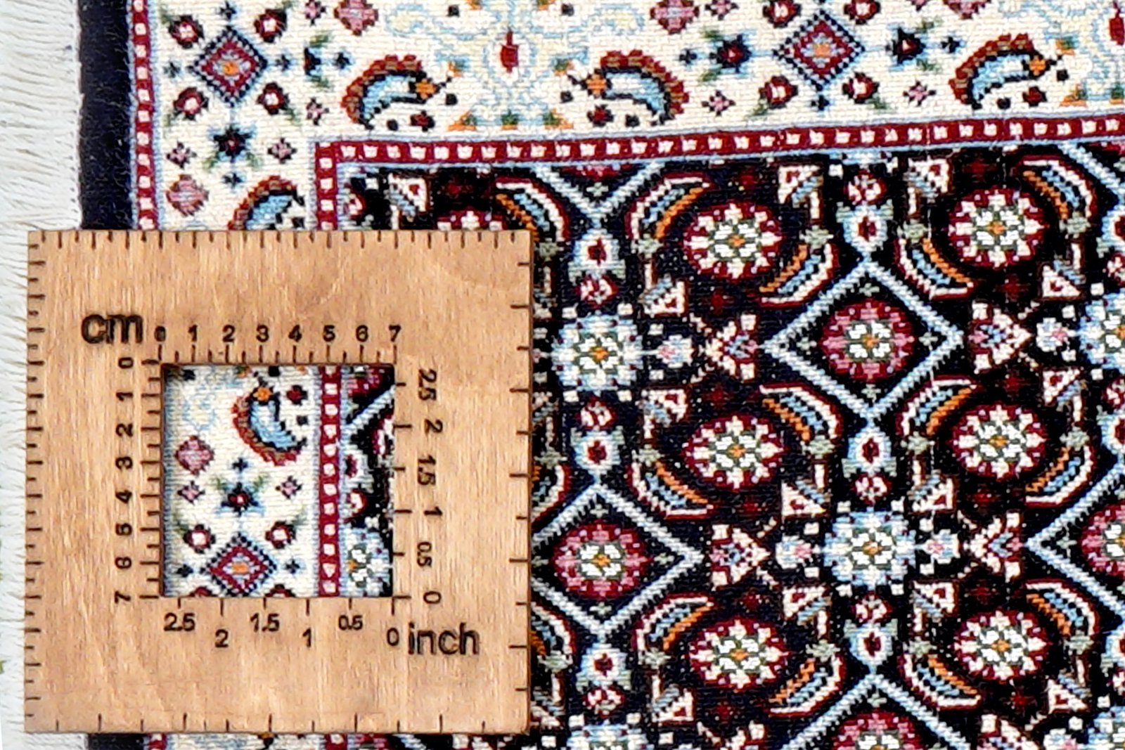 Moud Mahi — Hand-knotted, 39x61 cm, Blue, 100% Virgin Wool | View 8