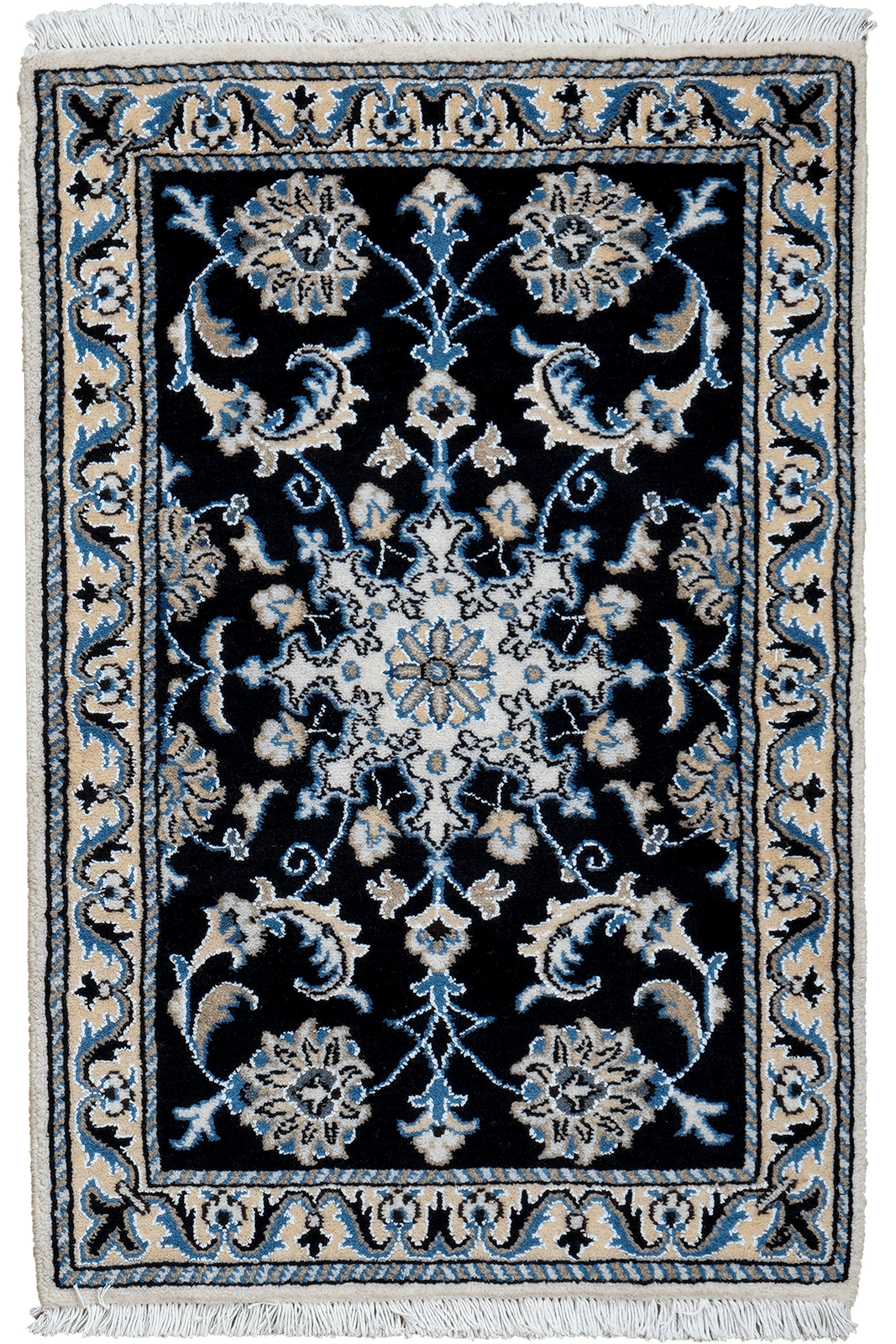 Nain 12La — Hand-knotted, 58x87 cm, Blue, 100% Virgin Wool | Main view