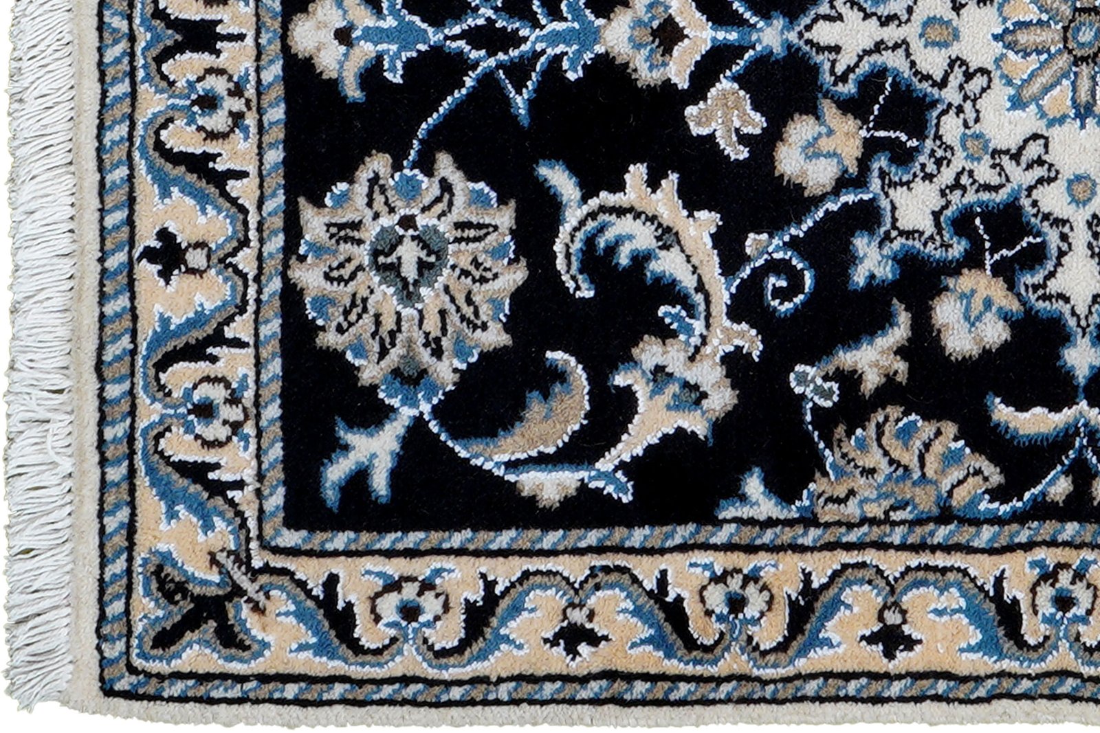 Nain 12La — Hand-knotted, 58x87 cm, Blue, 100% Virgin Wool | View 3