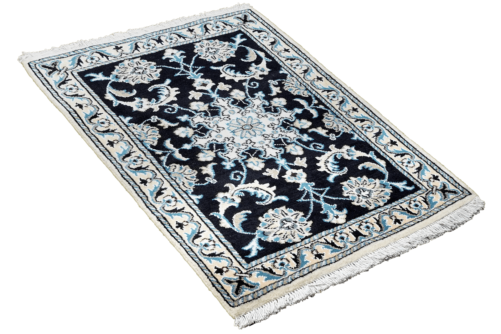 Nain 12La — Hand-knotted, 58x87 cm, Blue, 100% Virgin Wool | View 4