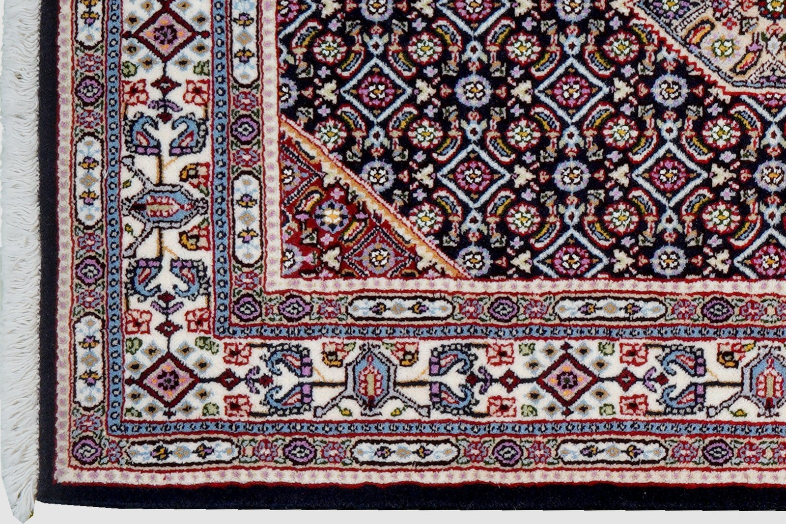 Moud Mahi — Hand-knotted, 77x112 cm, Blue, 100% Virgin Wool | View 3