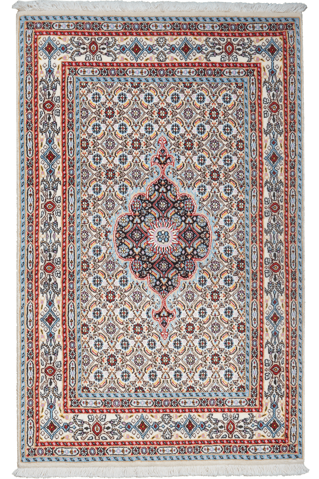 Moud Mahi — Hand-knotted, 76x121 cm, Beige, 100% Virgin Wool | Main view