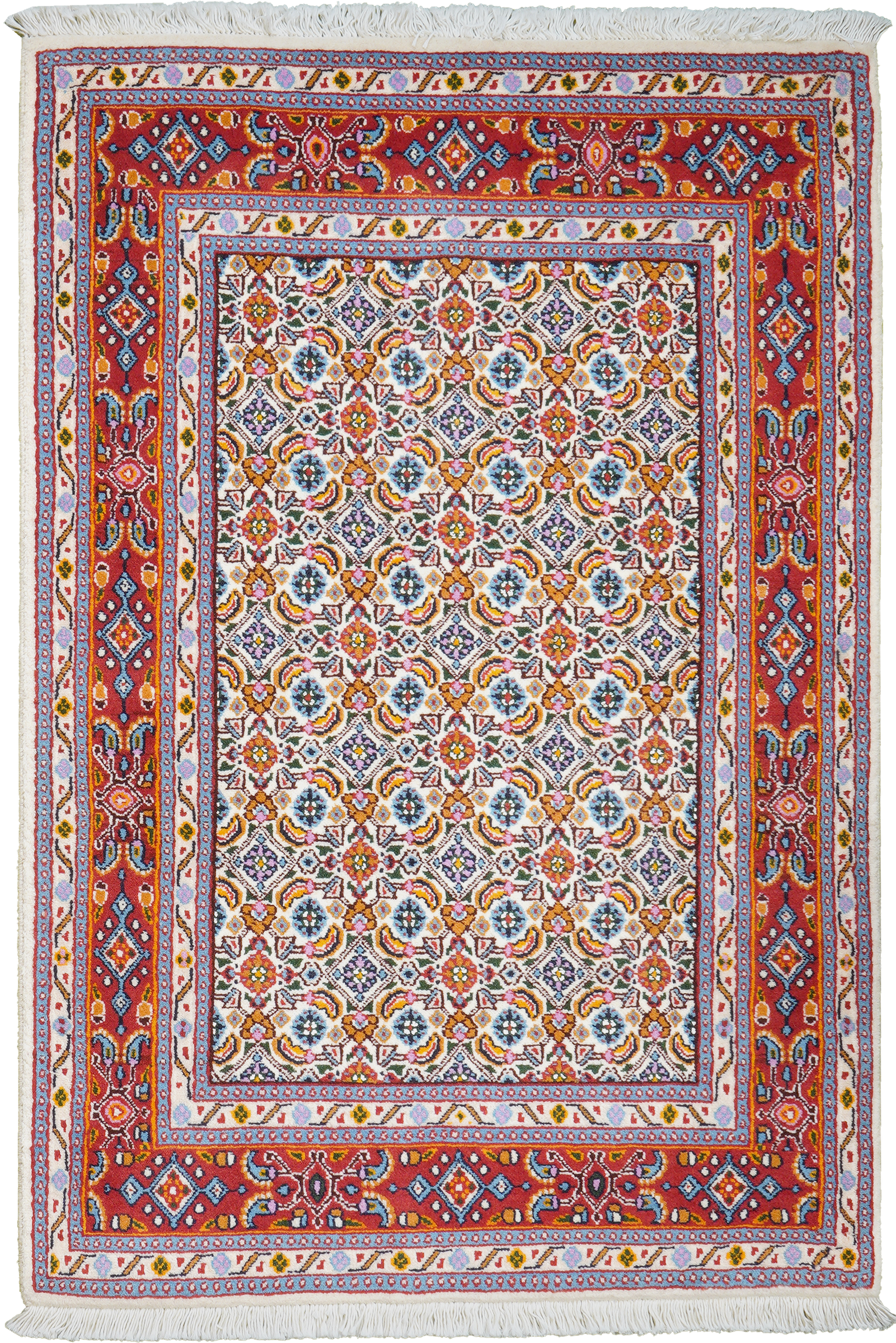Moud Mahi — Hand-knotted, 79x118 cm, Beige, 100% Virgin Wool | Main view