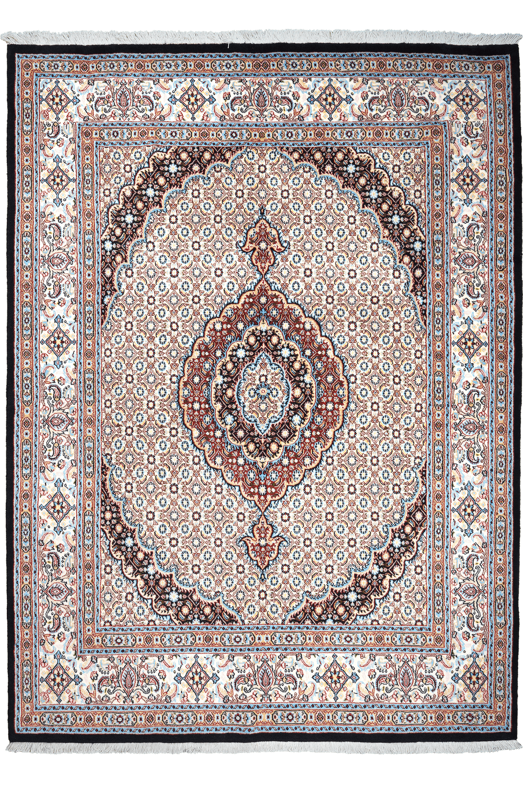 Moud Mahi — Hand-knotted, 152x210 cm, Beige, 100% Virgin Wool | Main view