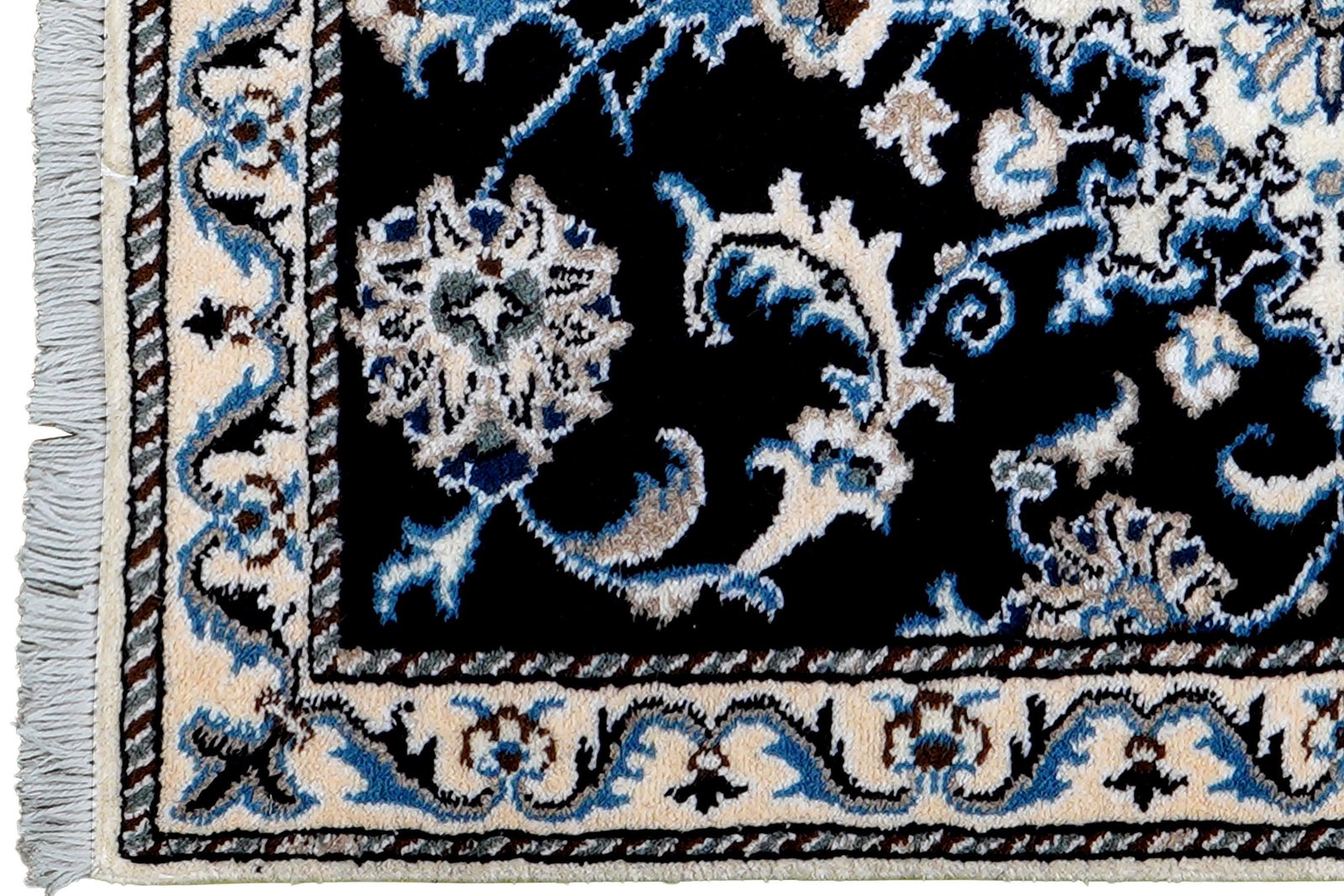 Nain 12La — Hand-knotted, 60x88 cm, Blue, 100% Virgin Wool | View 3