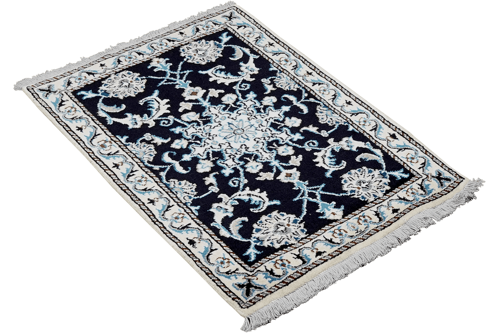 Nain 12La — Hand-knotted, 60x88 cm, Blue, 100% Virgin Wool | View 4