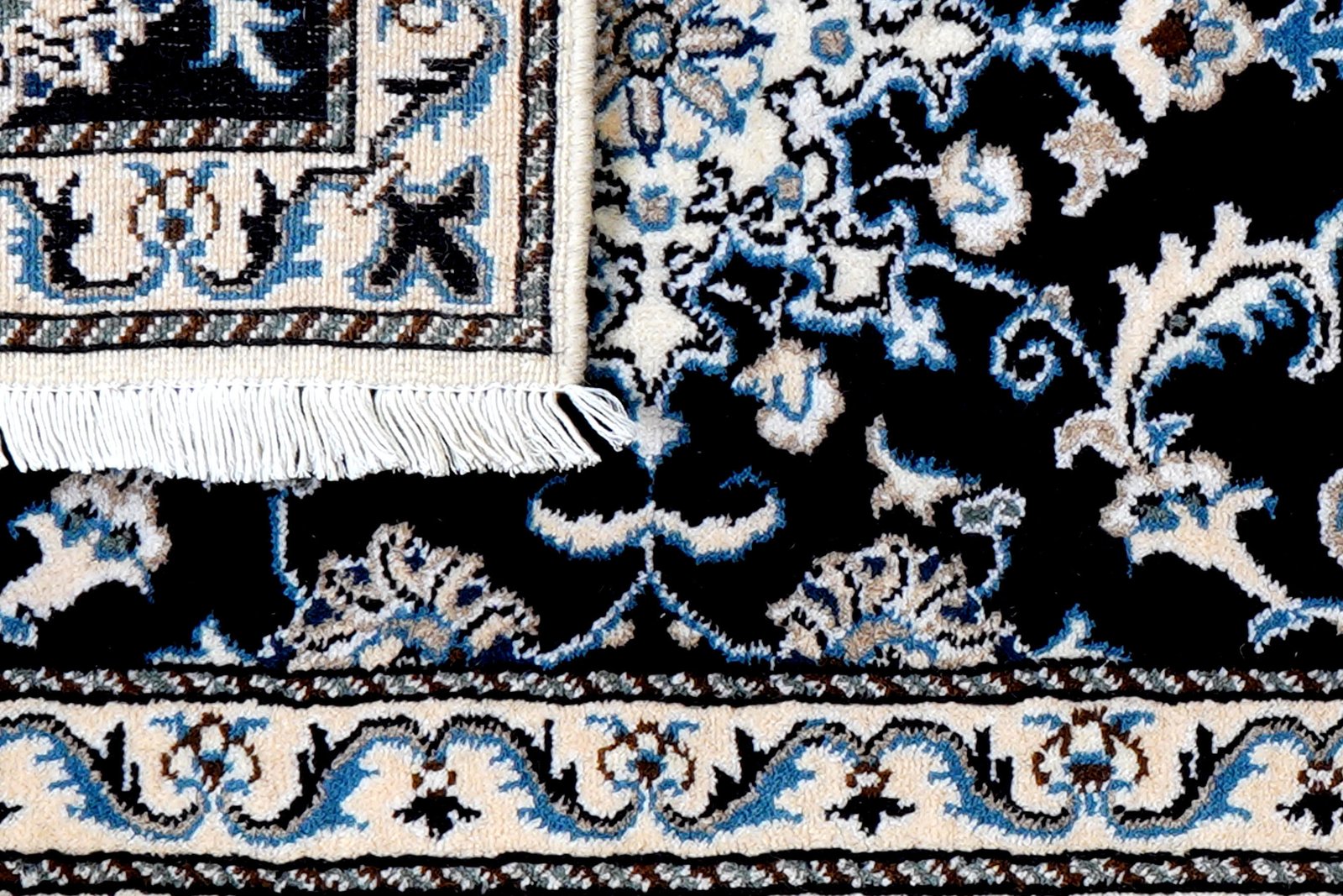 Nain 12La — Hand-knotted, 60x88 cm, Blue, 100% Virgin Wool | View 7