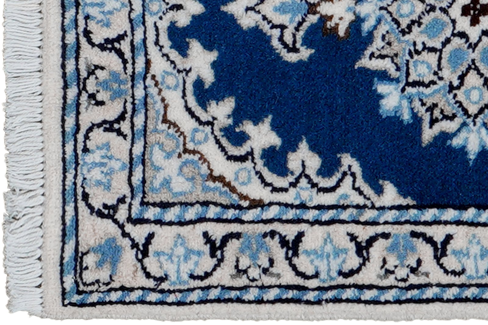 Nain 12La — Hand-knotted, 40x56 cm, Blue, 100% Virgin Wool | View 3
