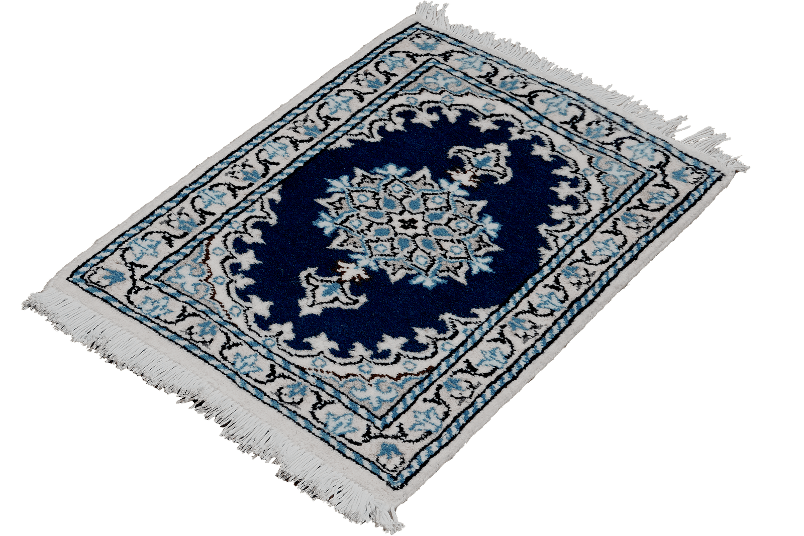 Nain 12La — Hand-knotted, 40x56 cm, Blue, 100% Virgin Wool | View 5