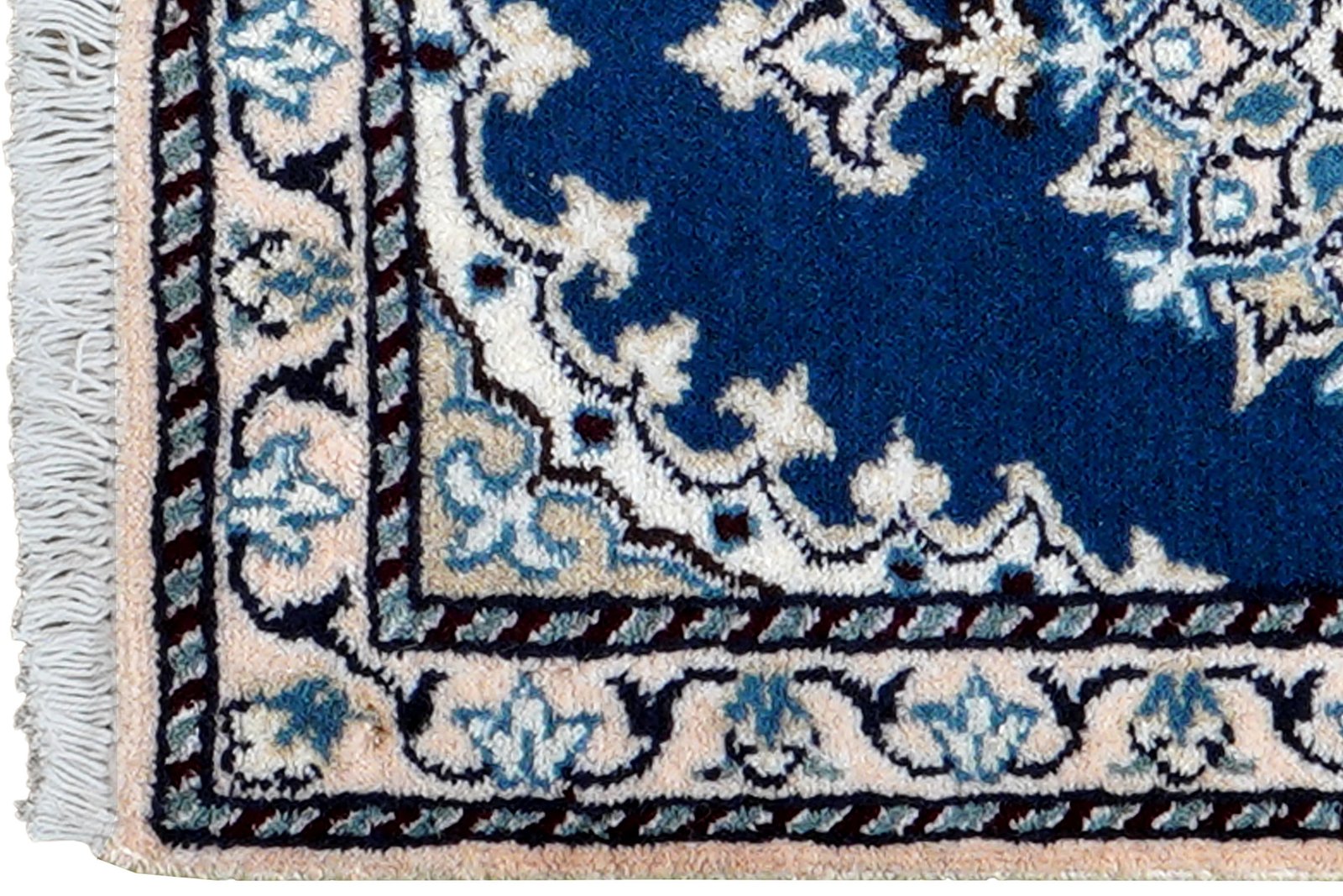 Nain 12La — Hand-knotted, 39x59 cm, Blue, 100% Virgin Wool | View 3