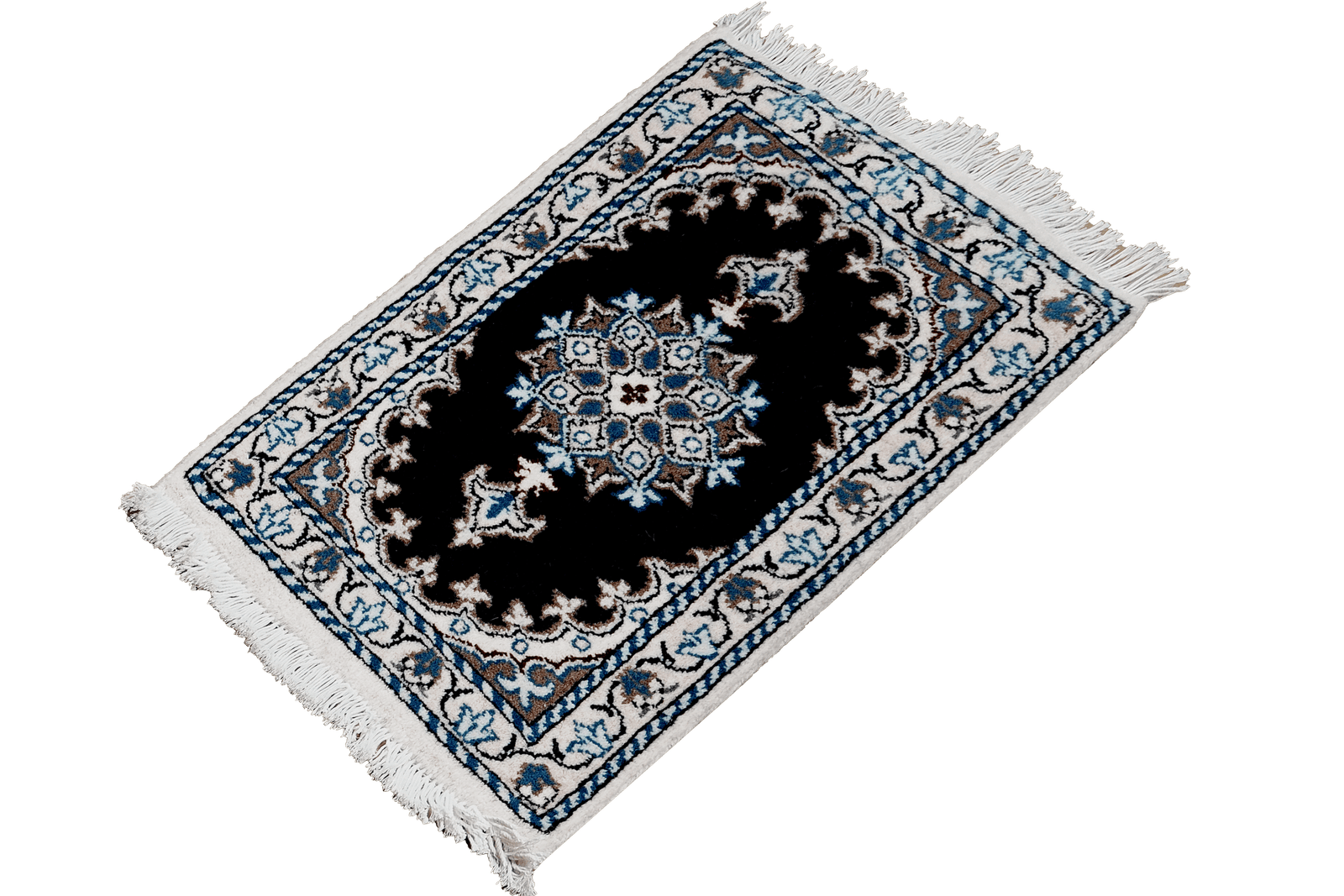 Nain 12La — Hand-knotted, 40x62 cm, Blue, 100% Virgin Wool | View 5