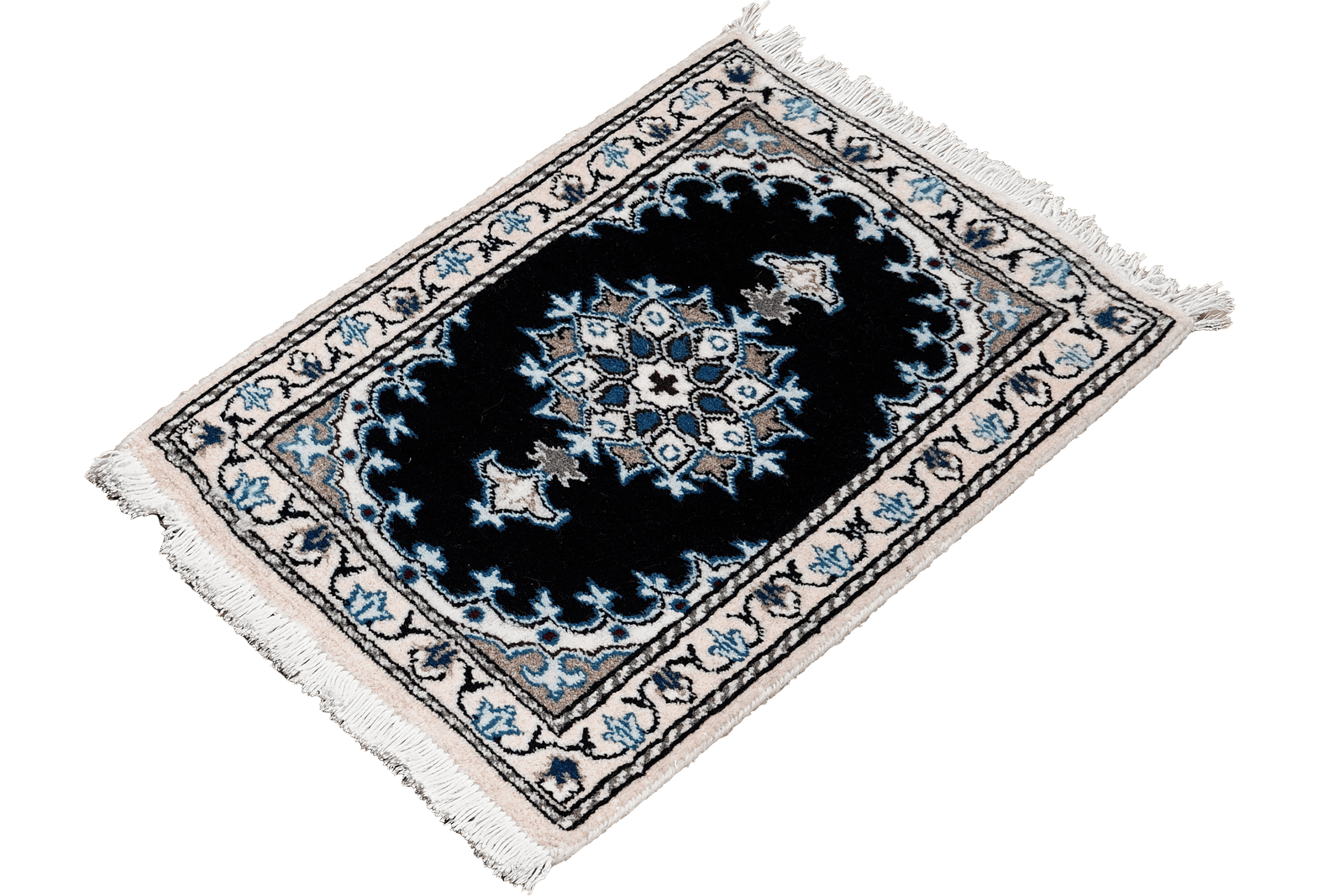 Nain 12La — Hand-knotted, 41x62 cm, Blue, 100% Virgin Wool | View 5