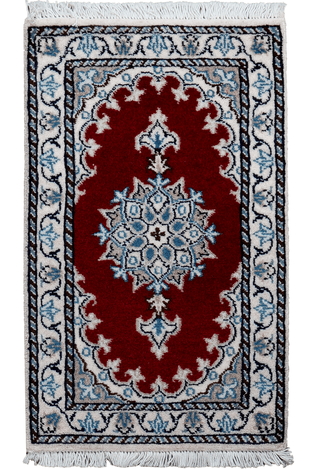 Nain 12La — Hand-knotted, 37x62 cm, Red, 100% Virgin Wool | Main view