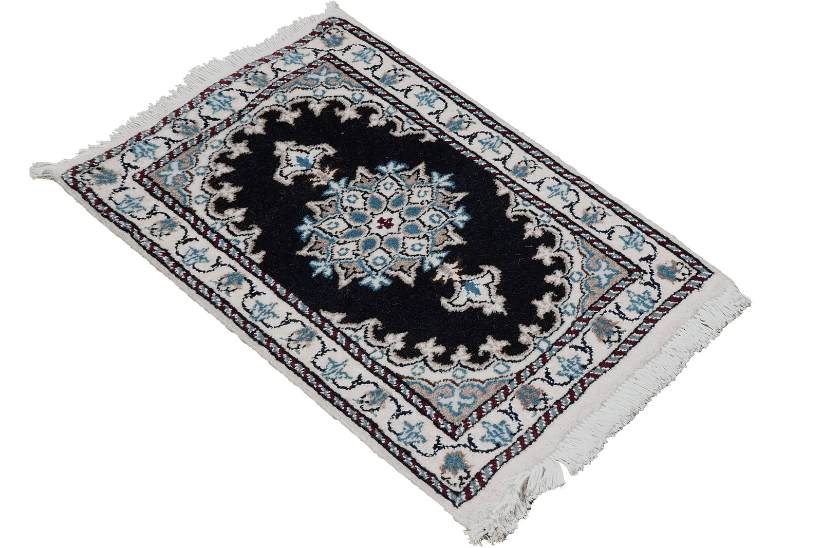 Nain 12La — Hand-knotted, 40x61 cm, Blue, 100% Virgin Wool | View 4