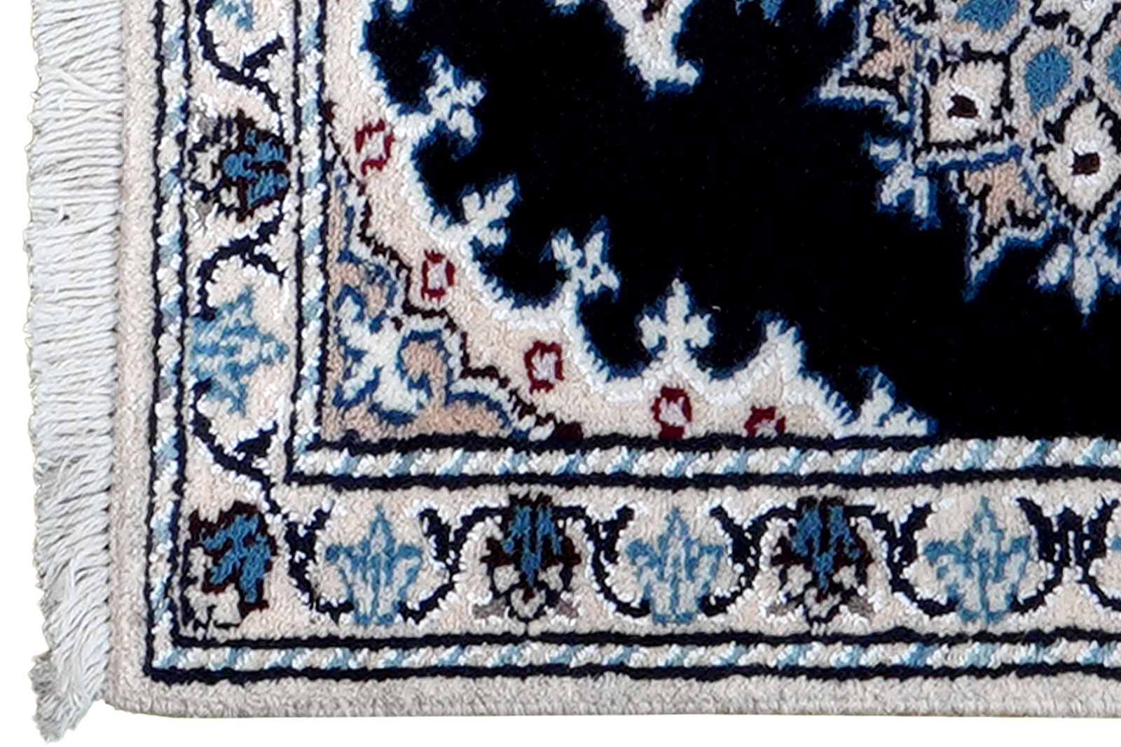 Nain 12La — Hand-knotted, 39x56 cm, Blue, 100% Virgin Wool | View 3