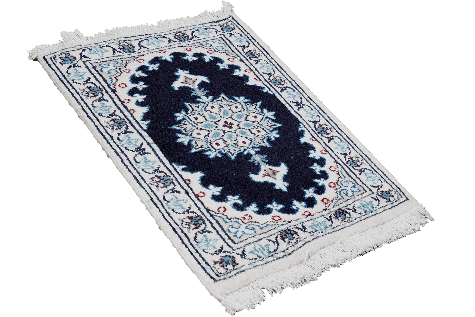 Nain 12La — Hand-knotted, 39x56 cm, Blue, 100% Virgin Wool | View 4