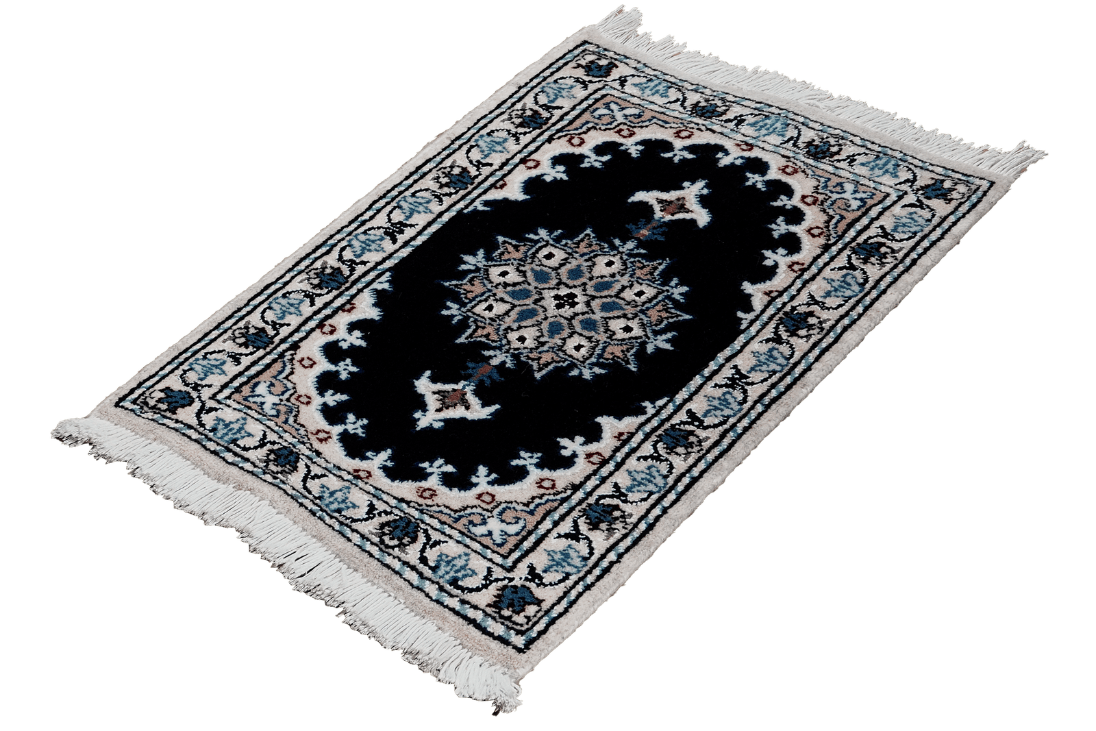 Nain 12La — Hand-knotted, 39x56 cm, Blue, 100% Virgin Wool | View 5