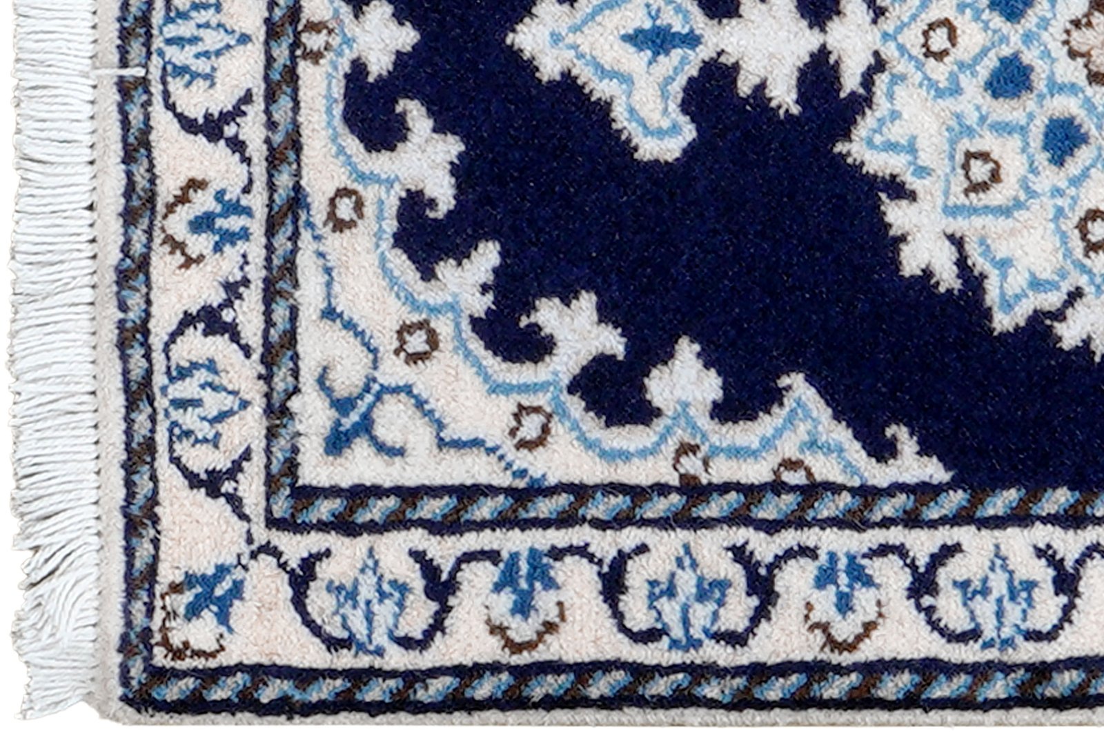 Nain 12La — Hand-knotted, 40x62 cm, Blue, 100% Virgin Wool | View 3