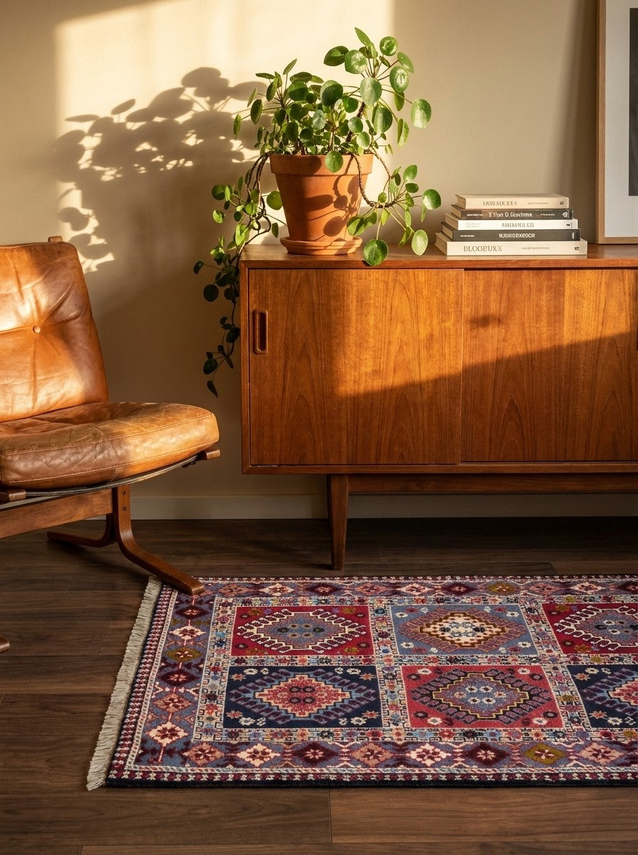 Yalameh — Hand-knotted, 82x125 cm, Multicolor, 100% Virgin Wool | Back view