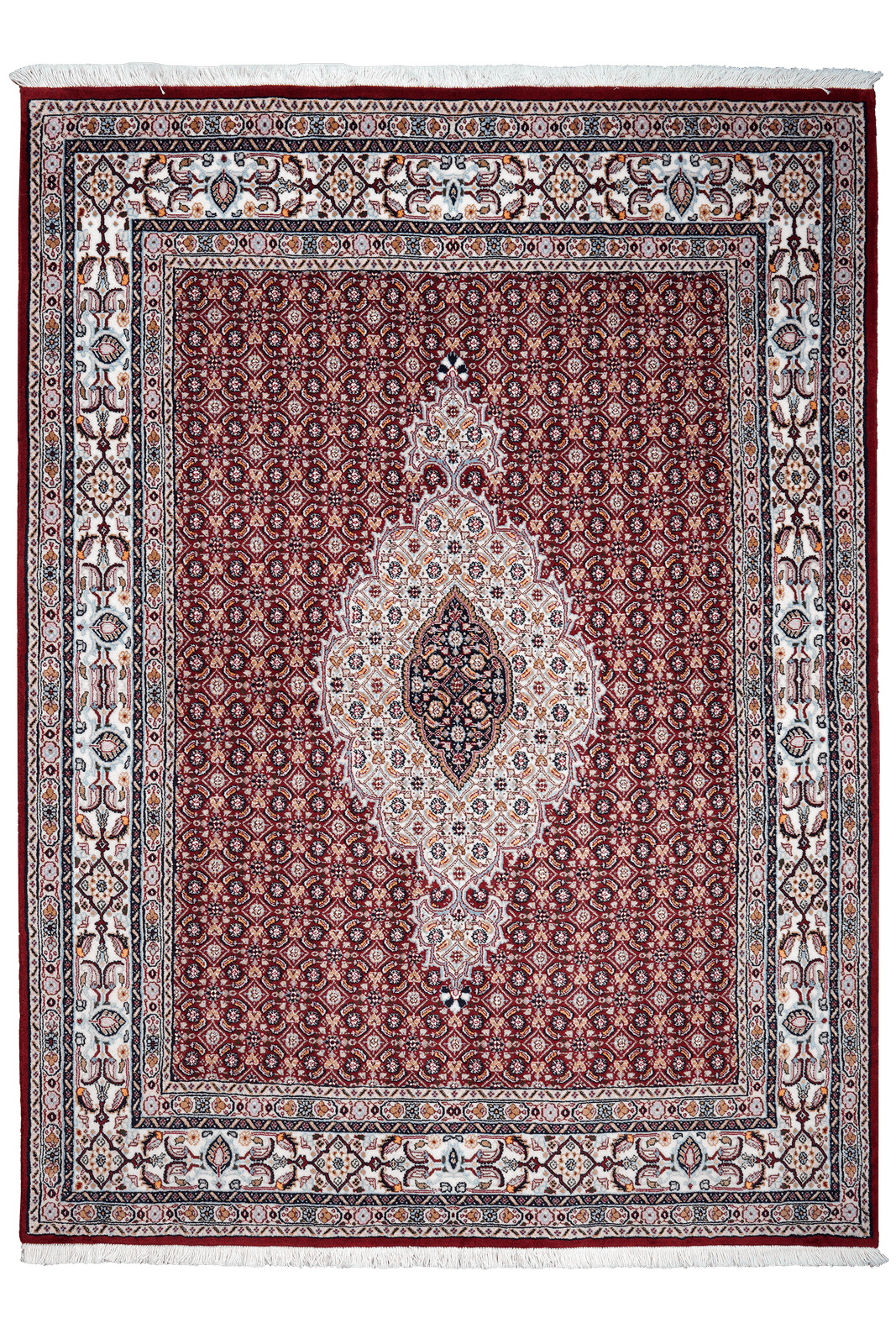 Moud Mahi — Hand-knotted, 143x193 cm, Red, 100% Virgin Wool | Main view