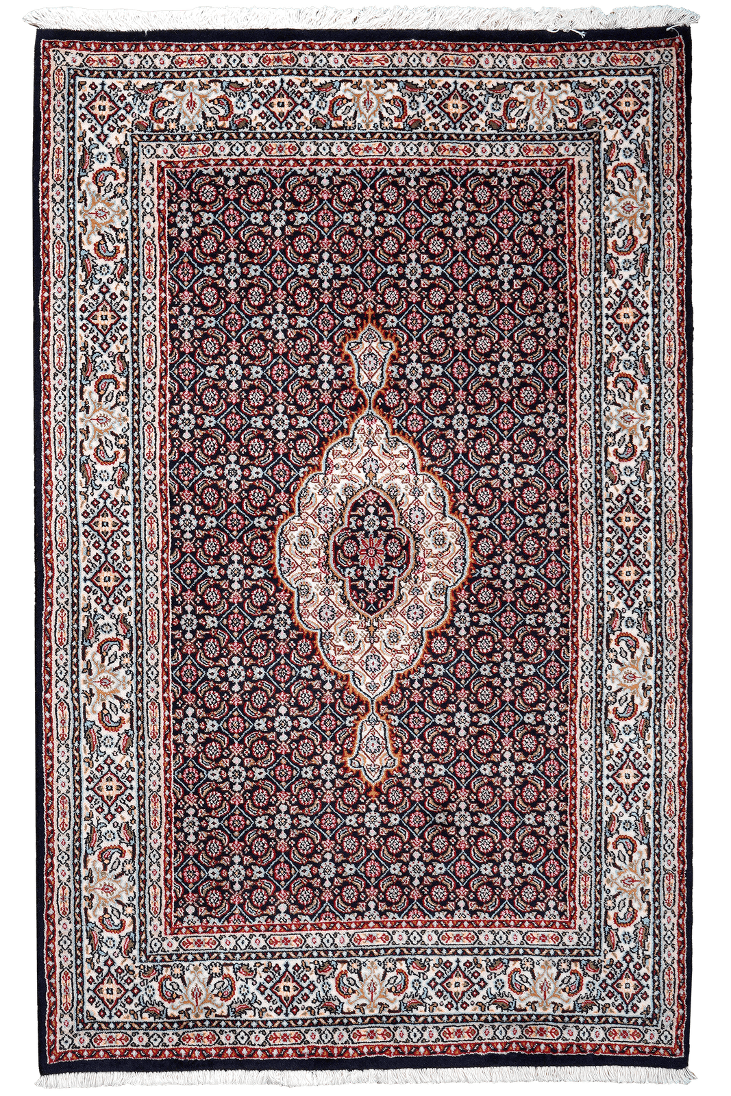 Moud Mahi — Hand-knotted, 94x150 cm, Blue, 100% Virgin Wool | Main view