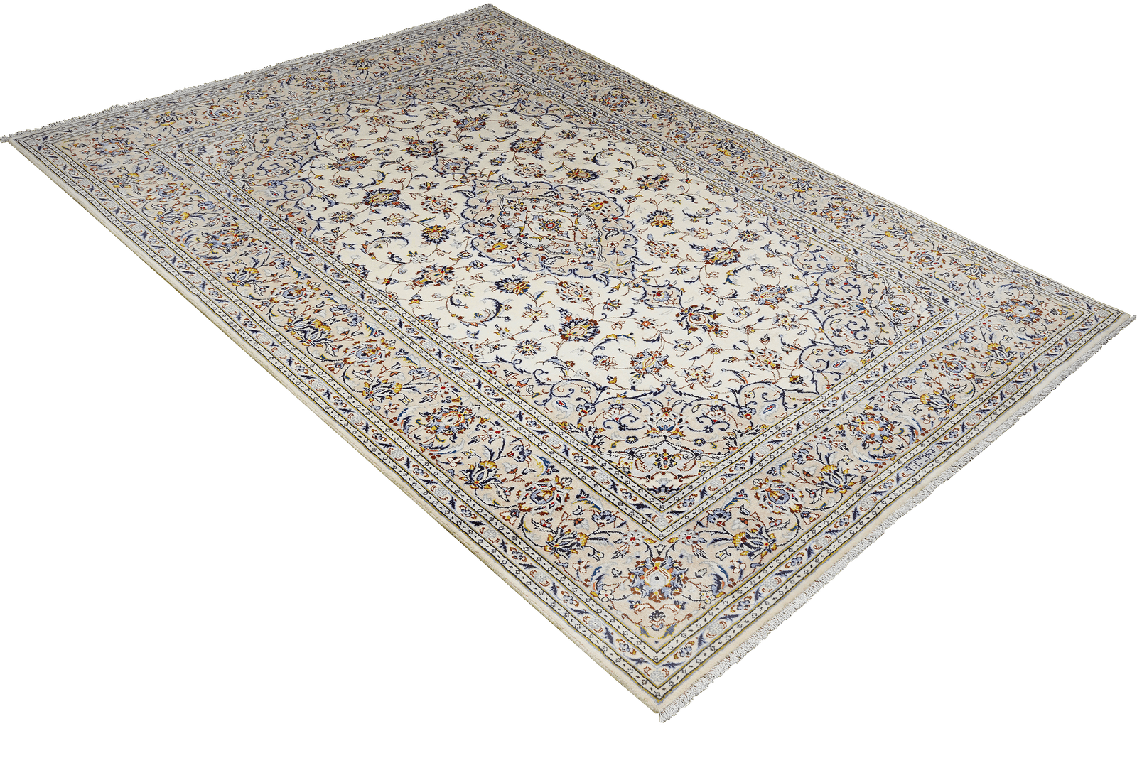 Kashan — Hand-knotted, 199x305 cm, Beige, 100% Virgin Wool | View 4