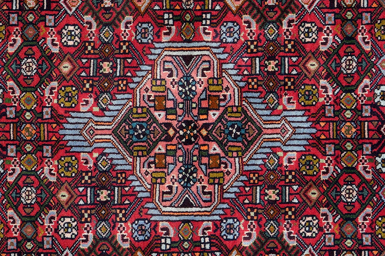 Assadabad — Hand-knotted, 127x200 cm, Red, 100% Virgin Wool | View 6