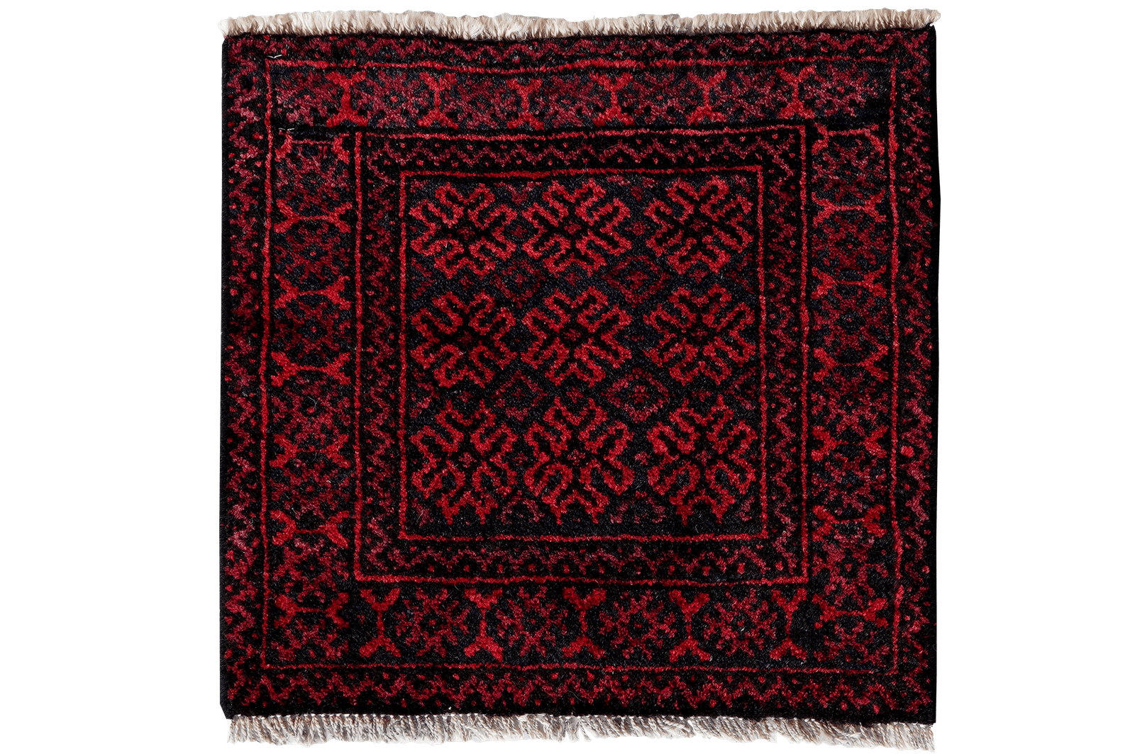 Belutch — Hand-knotted, 45x43 cm, Multicolor, 100% Virgin Wool | Main view