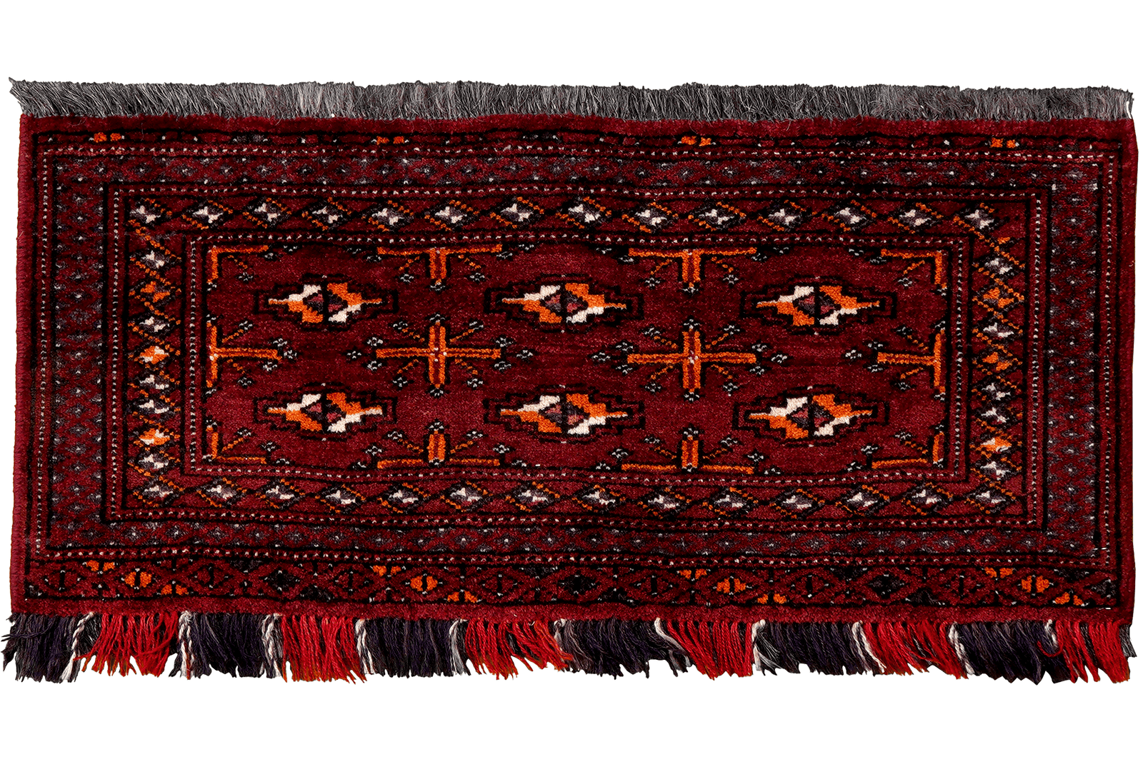 Turkman — Hand-knotted, 92x41 cm, Red, 100% Virgin Wool | Main view
