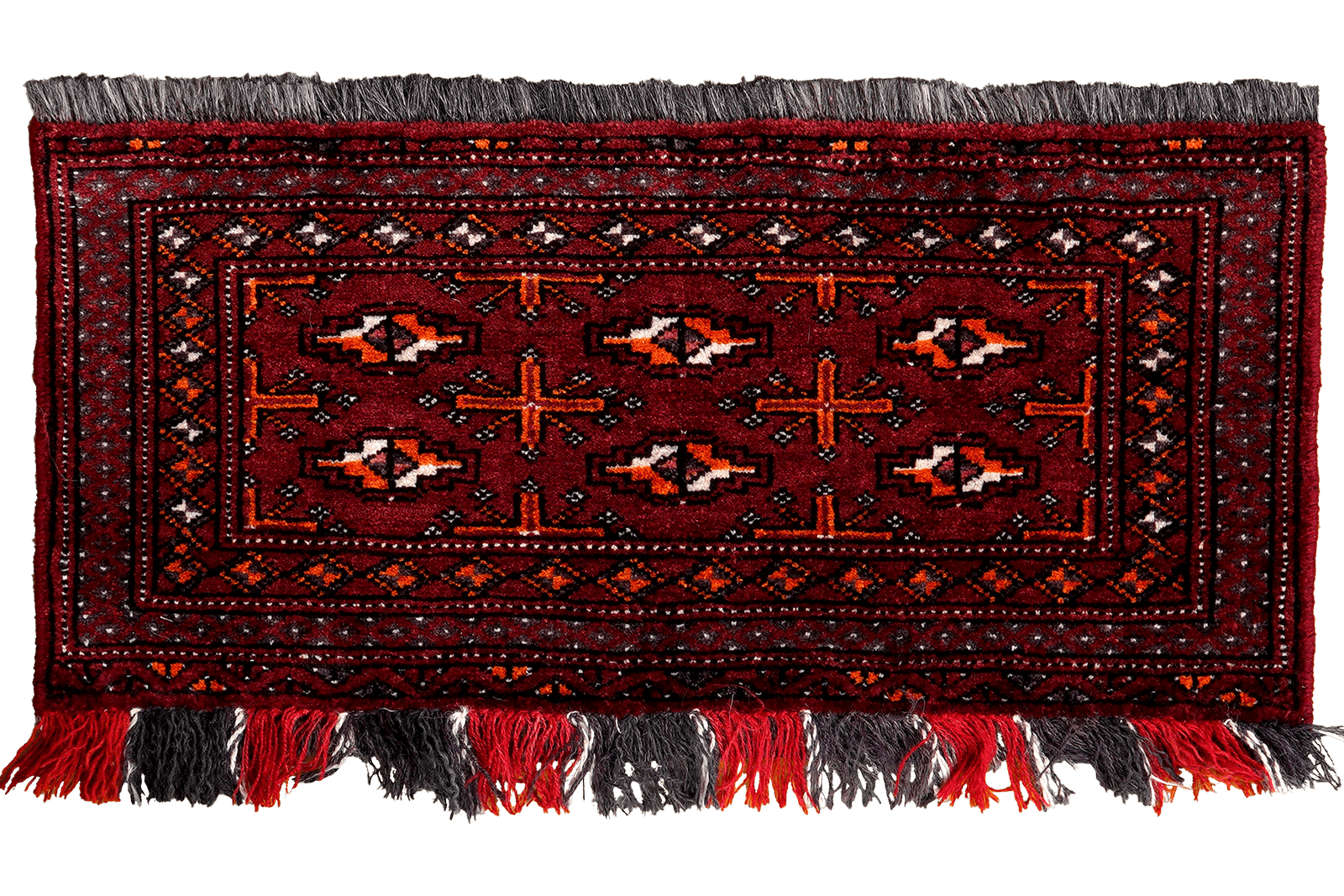 Turkman — Hand-knotted, 88x41 cm, Red, 100% Virgin Wool | Main view