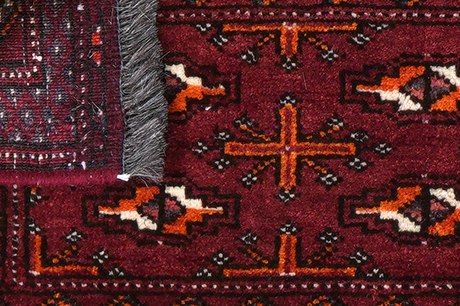 Turkman — Hand-knotted, 88x41 cm, Red, 100% Virgin Wool | View 7