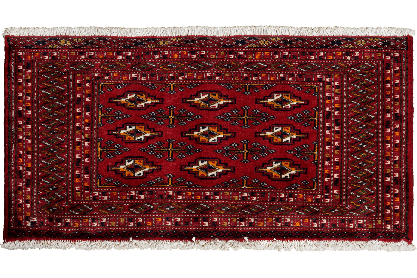 Turkman — Hand-knotted, 85x42 cm, Red, 100% Virgin Wool | Main view