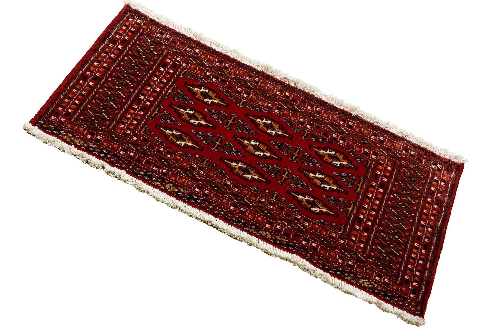 Turkman — Hand-knotted, 85x42 cm, Red, 100% Virgin Wool | View 5