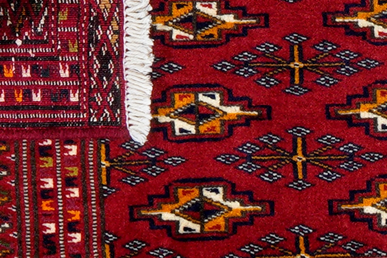 Turkman — Hand-knotted, 85x42 cm, Red, 100% Virgin Wool | View 7