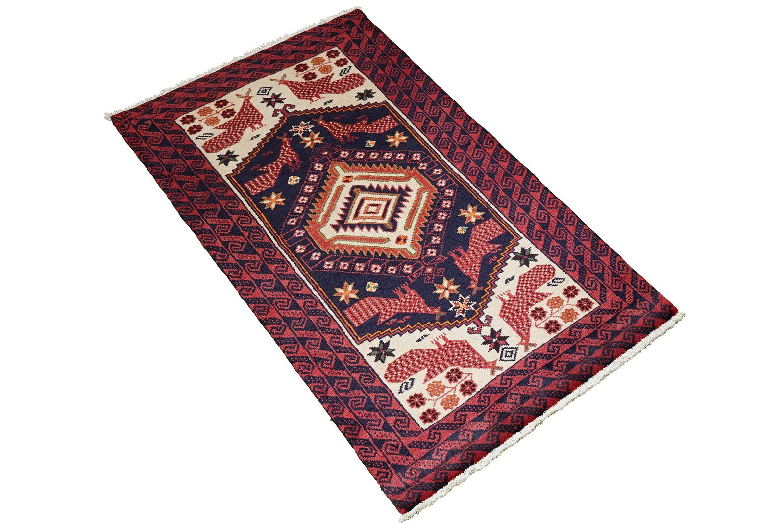Belutch — Hand-knotted, 91x194 cm, Blue, 100% Virgin Wool | View 4