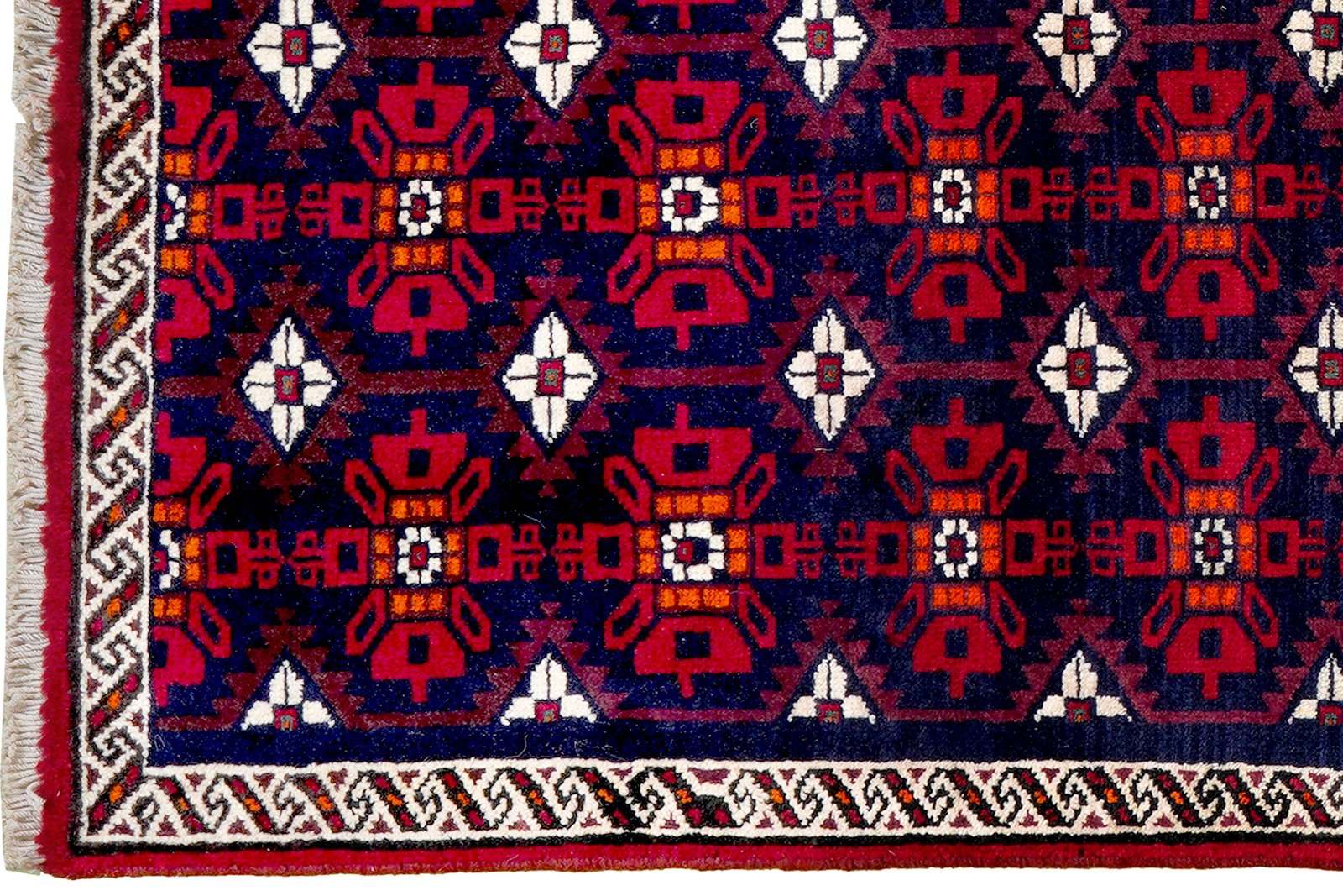 Belutch — Hand-knotted, 82x191 cm, Blue, 100% Virgin Wool | View 3