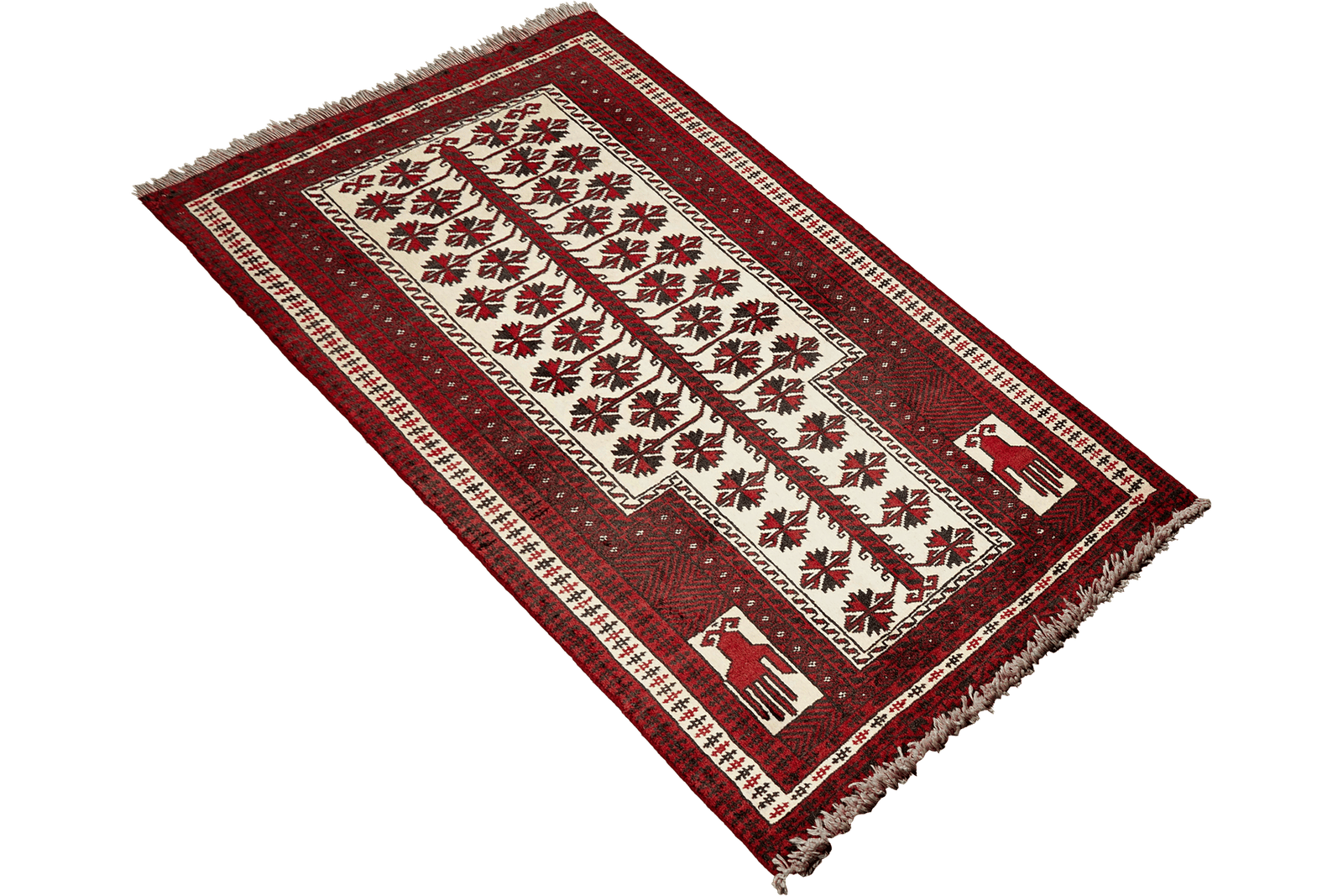 Belutch — Hand-knotted, 77x132 cm, Multicolor, 100% Virgin Wool | View 4