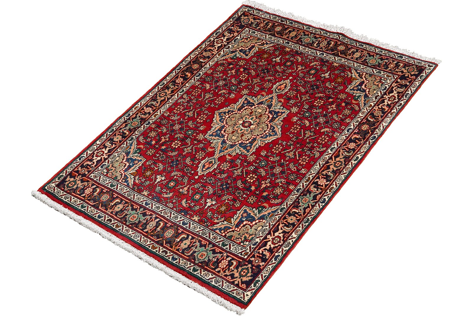 Bidjar Zandjan — Hand-knotted, 100x144 cm, Red, 100% Virgin Wool | View 5