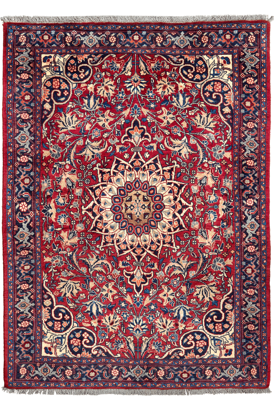 Bidjar Zandjan — Hand-knotted, 103x142 cm, Red, 100% Virgin Wool | Main view