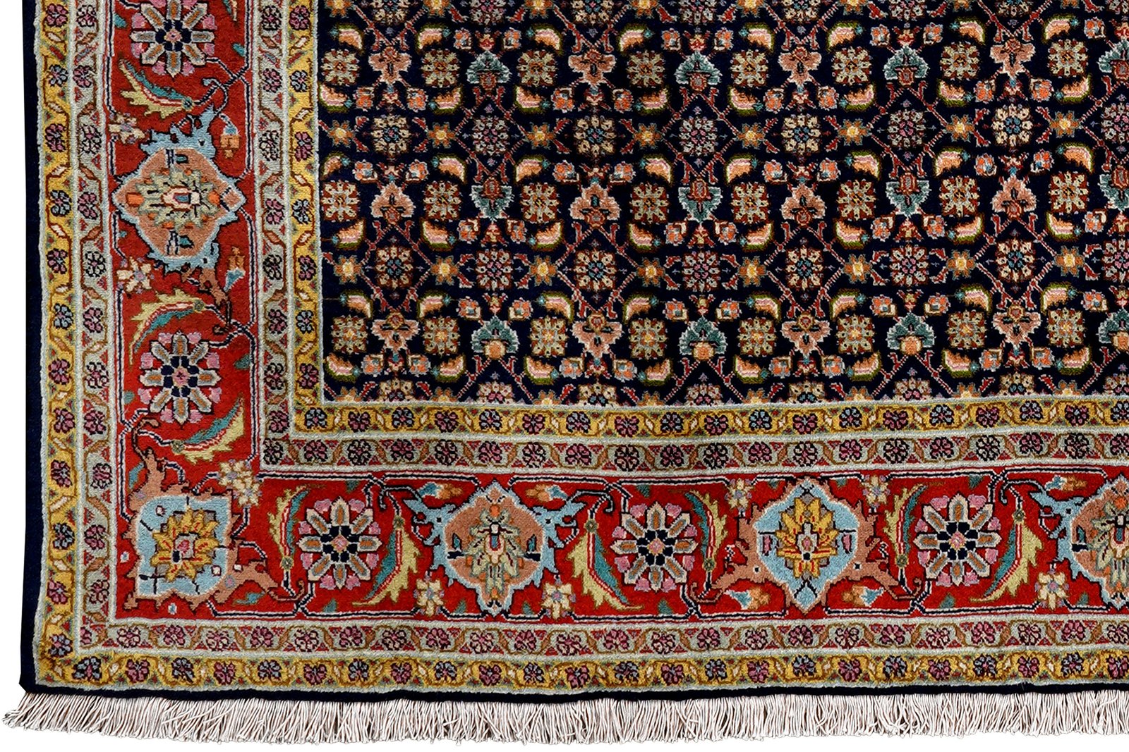 Tabriz 50 Raj — Hand-knotted, 149x95 cm, Blue, 100% Virgin Wool | View 3