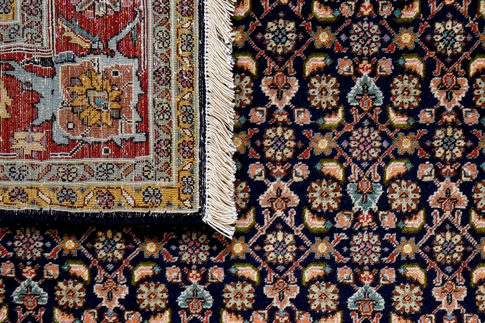 Tabriz 50 Raj — Hand-knotted, 149x95 cm, Blue, 100% Virgin Wool | View 7