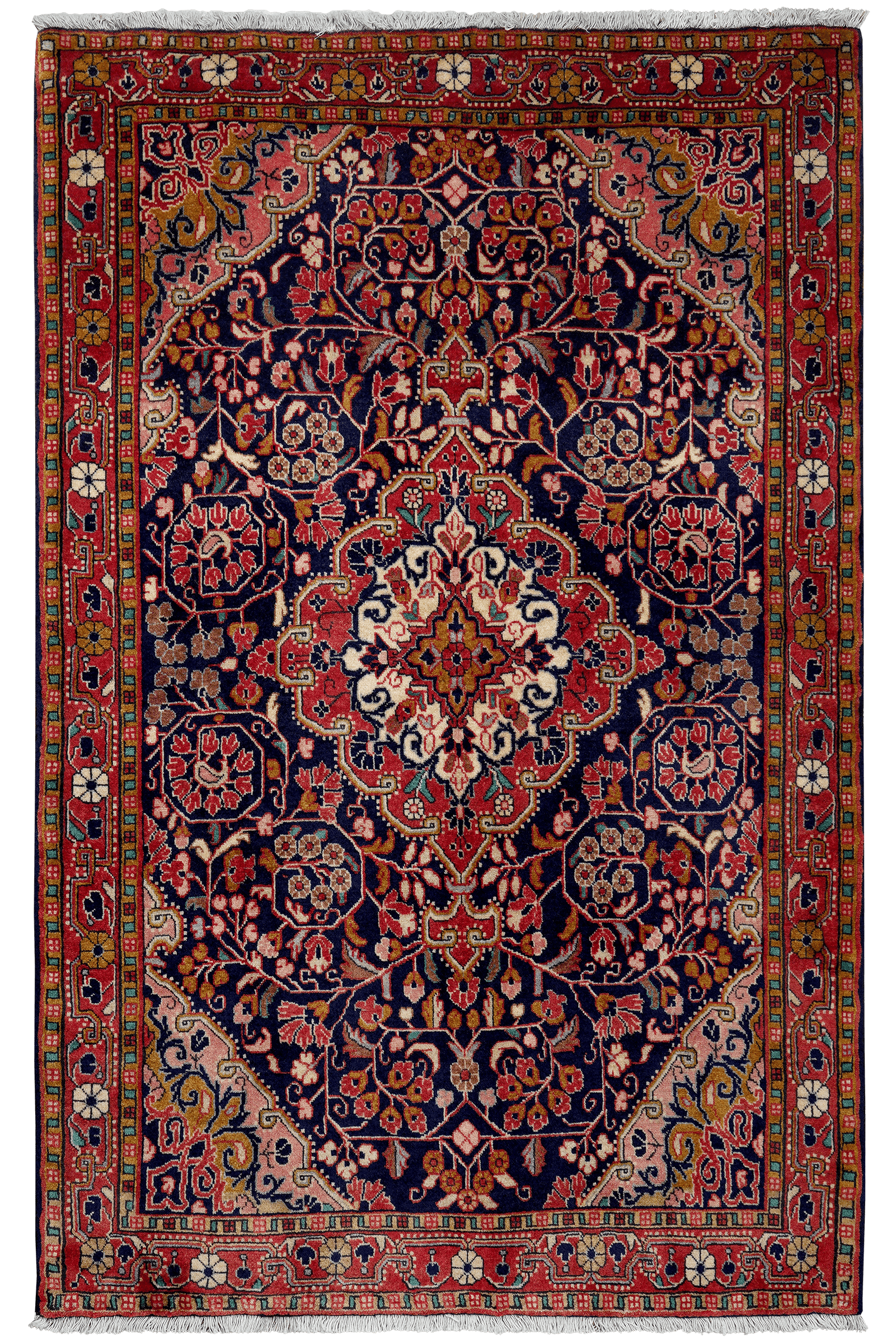 Djozan — Hand-knotted, 108x169 cm, Blue, 100% Virgin Wool | Main view