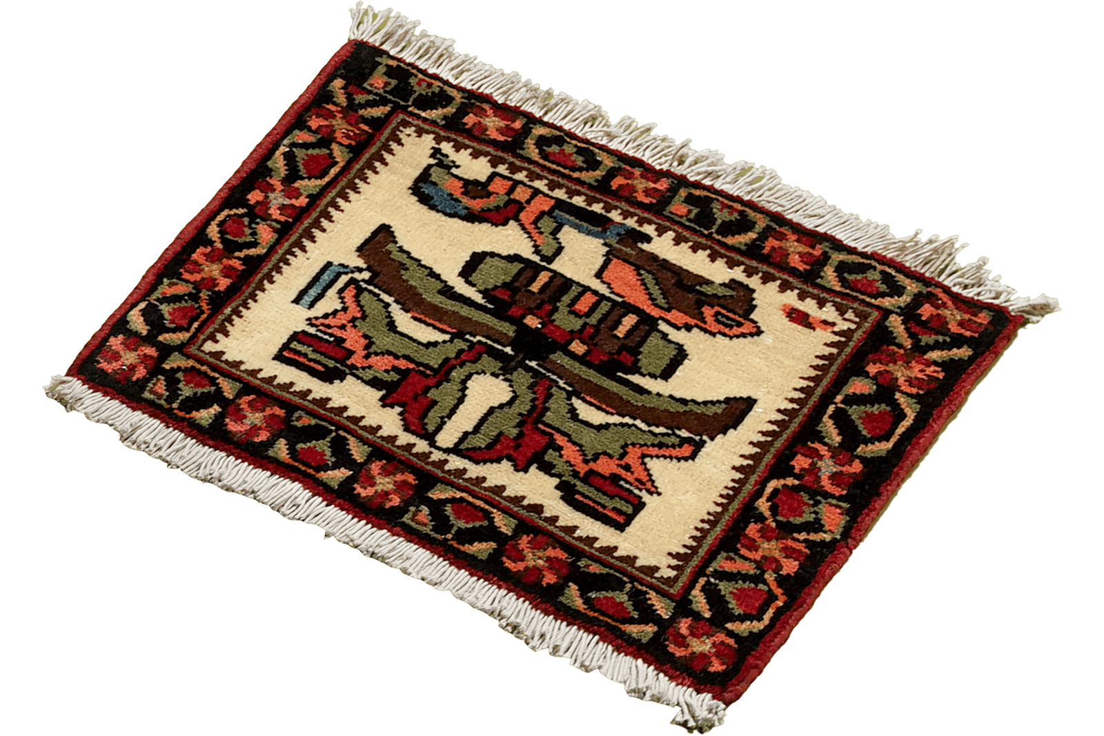 Afshar — Hand-knotted, 45x34 cm, Beige, 100% Virgin Wool | View 5