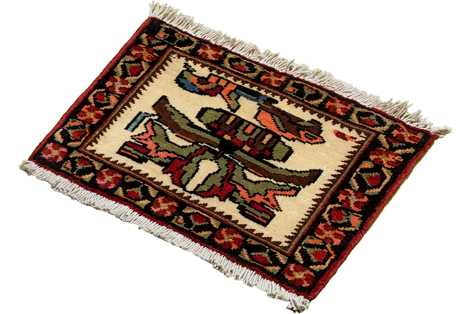 Afshar — Handgefertigt, 34x45 cm, Blau, 100% Virgin Wool | View 6