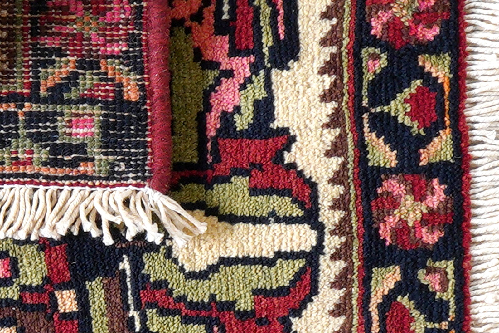 Afshar — Handgefertigt, 34x45 cm, Blau, 100% Virgin Wool | View 8