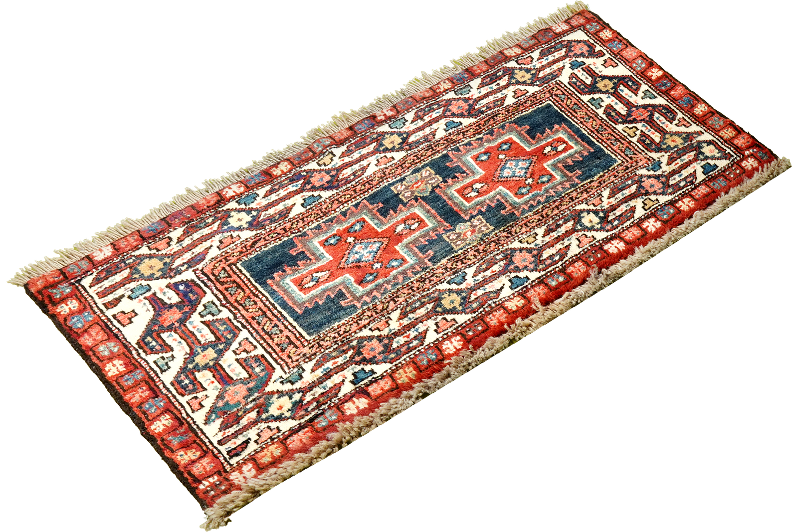 Shahsavan — Hand-knotted, 106x53 cm, Blue, 100% Virgin Wool | View 4